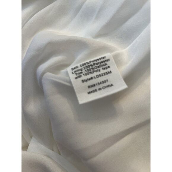 Large Off White Feather Kimi Midi Slip Dress Sleeveless Party NWT Line and Dot - Picture 4 of 4